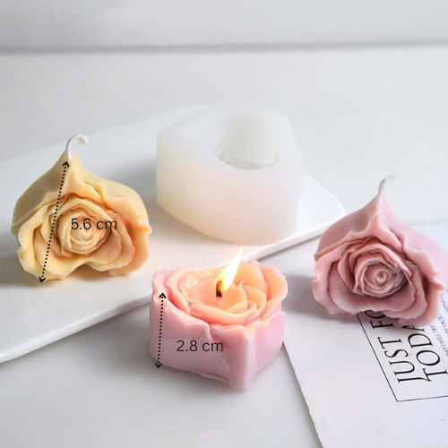 3D Heart Rose Mould MB052
