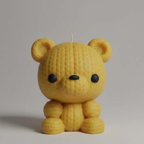 3D Cute Bear Candle Silicon Mold MB066