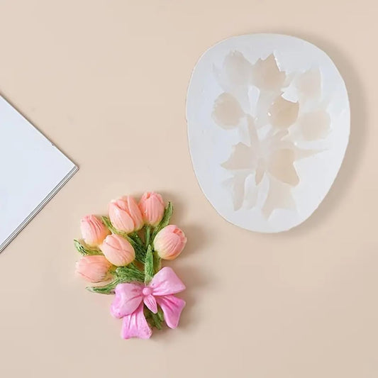 3D Tulip Bouquet Mould MB069