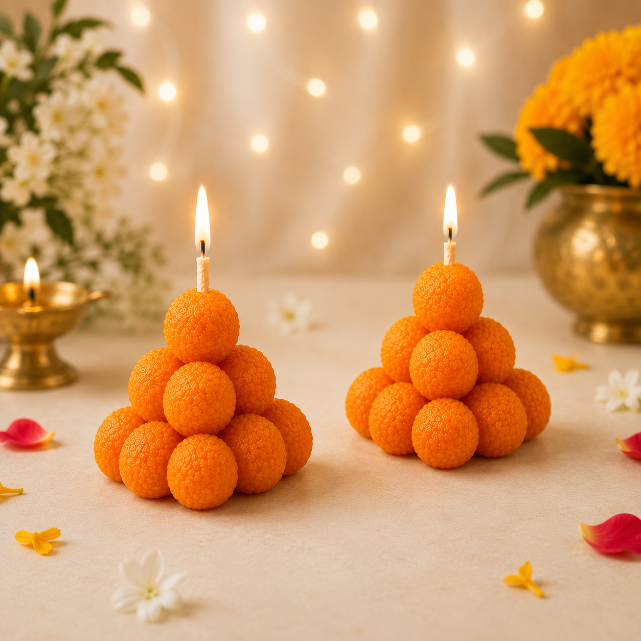 Laddu Pyramid Candle Mold MB222
