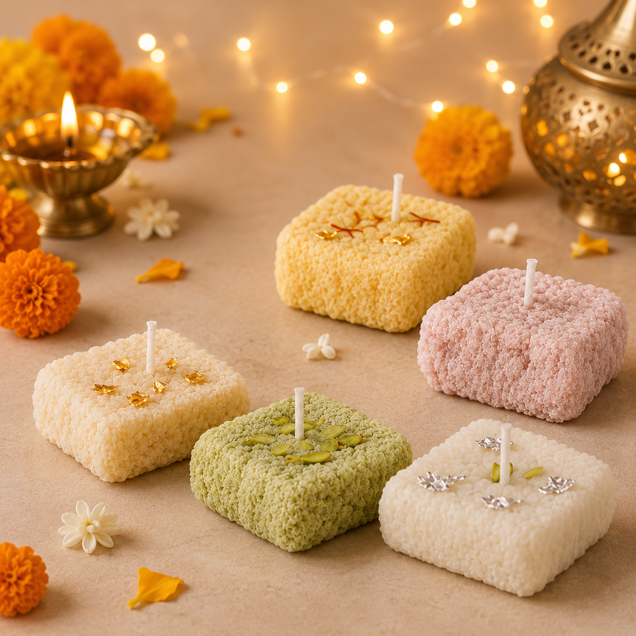 2 Cavity Barfi Silicone Candle Mold MB230