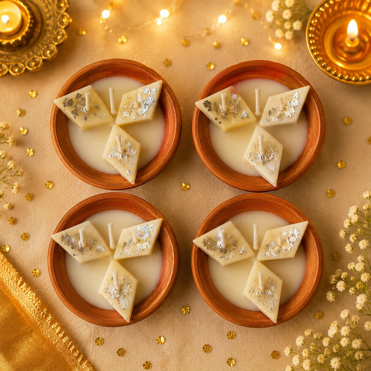 3 Cavity Kaju Katli Candle Mould MB233