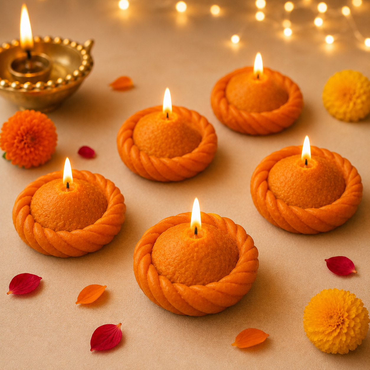 Round Gunjiya Candle Mould MB017