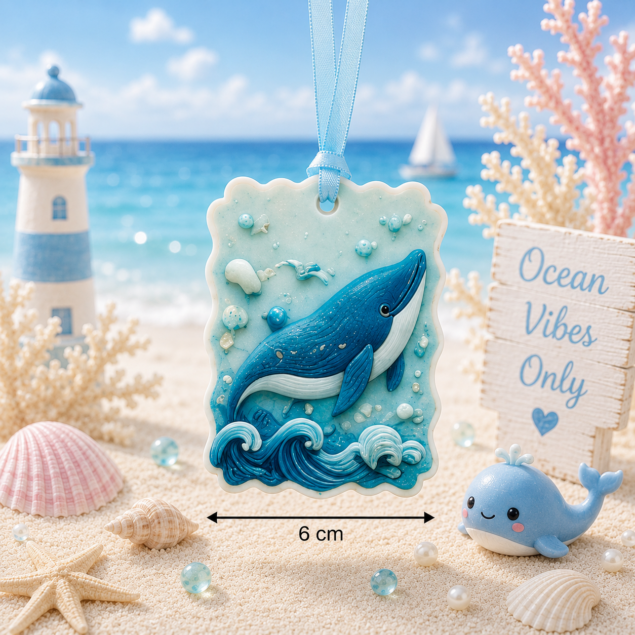 Ocean Splash Whale Wax Sachet Mold WM026
