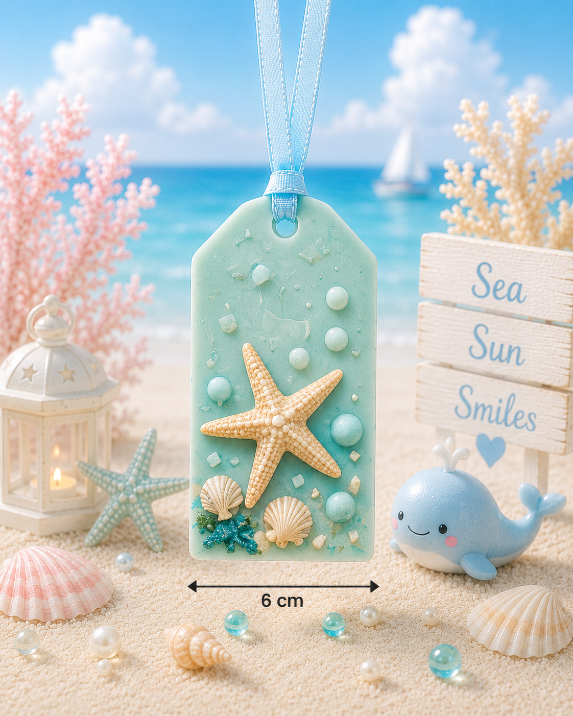 Ocean Starfish Hanging Wax Sachet Mold WM028