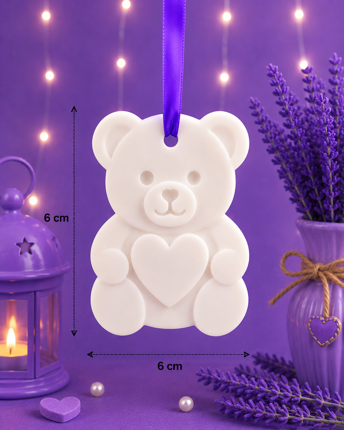 Teddy Heart Wax Sachet Mold WM075