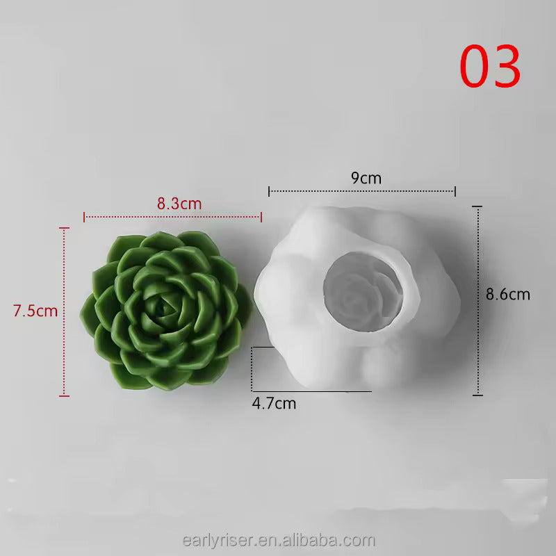 Succulent Flower Mold MB131