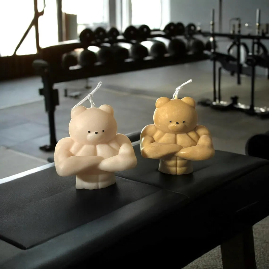 Angry Bear Muscle Bear Silicon Candle Mould MB035