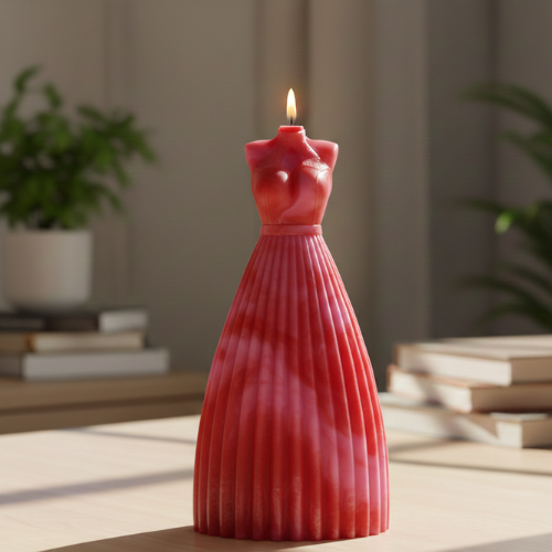 Girl Dress Candle Silicon Mould MB047