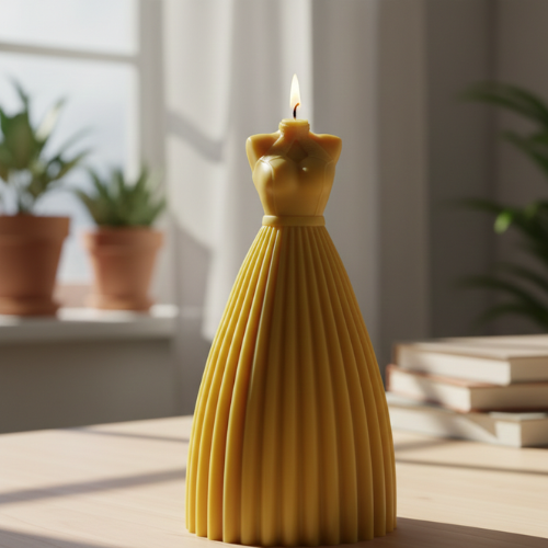 Girl Dress Candle Silicon Mould MB047