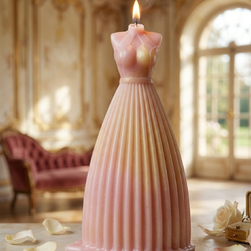 Girl Dress Candle Silicon Mould MB047