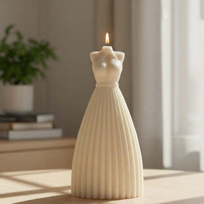 Girl Dress Candle Silicon Mould MB047