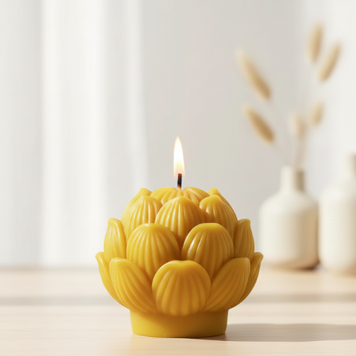 3D Lotus Candle Mould MB031