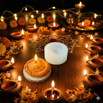 Round Gunjiya Candle Mould MB017