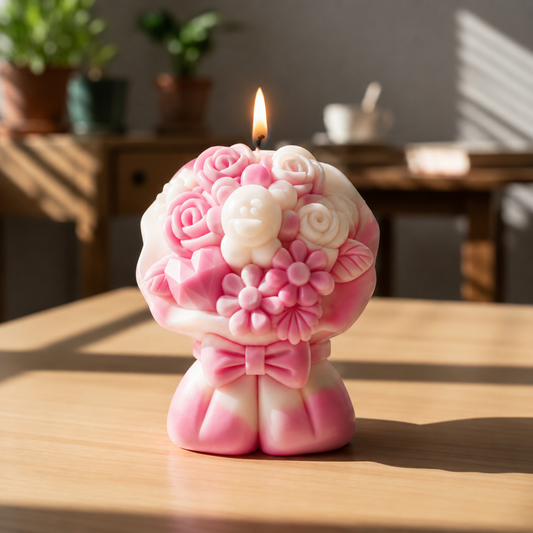 Flower Bouquet Candle Silicon Mould MB042