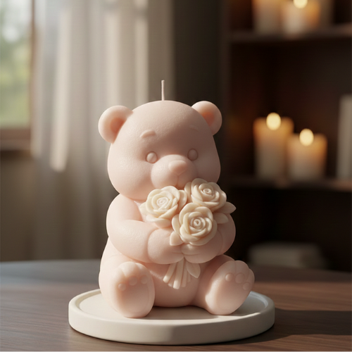 Rose Hand Teddy Mold MB061
