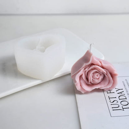 3D Heart Rose Mould MB052