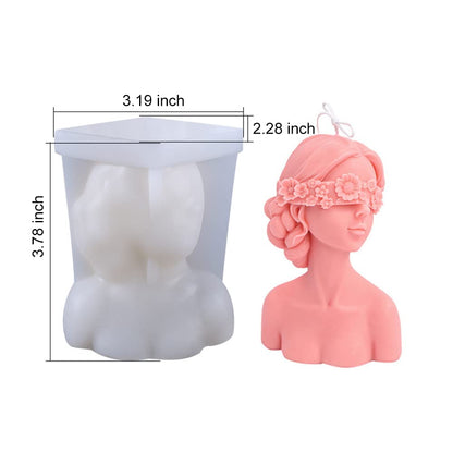 Closed Eye Women Silicone Mold MB177