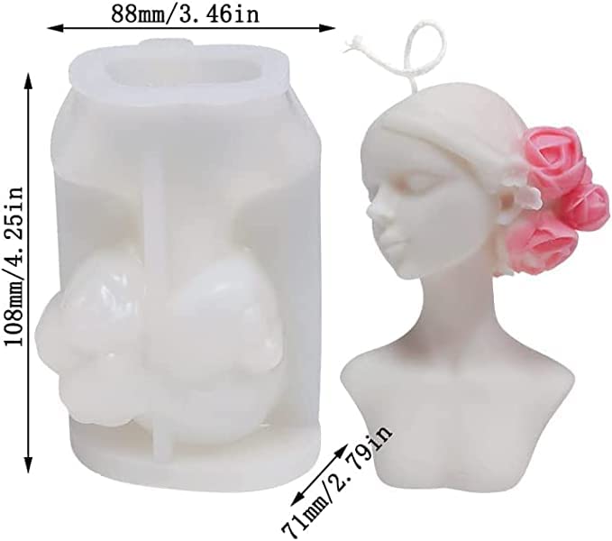 Girl Silicone Candle Mold MB167