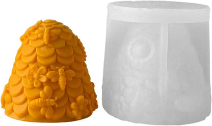 Bee Honeycomb Candle Silicone Mold MB164