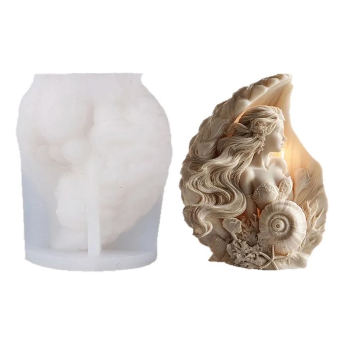 Ocean Conch Mermaid Mold MB092