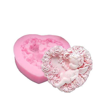 Angel Heart Candle Mold MB214