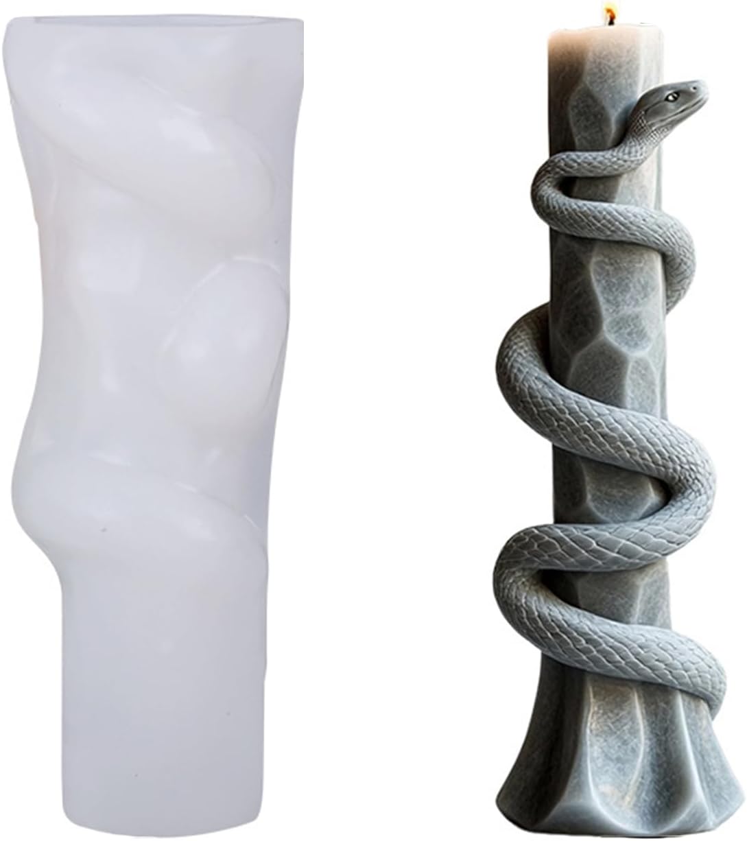 Snake Pilar Candle Candle Mold MB129