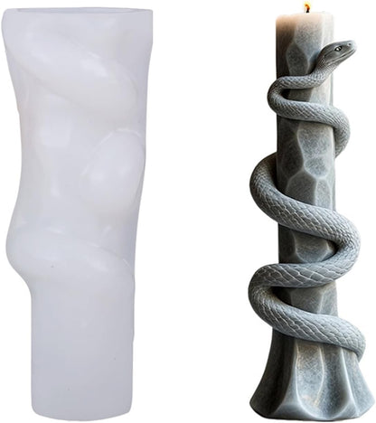 Snake Pilar Candle Candle Mold MB129