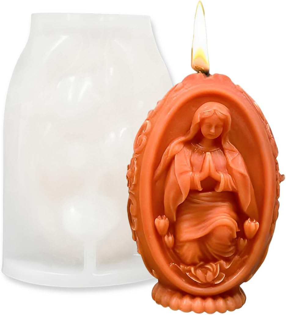 Egg Mary Candle Silicone Mold MB187