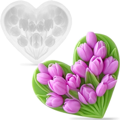 Heart Flower Mold MB072