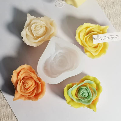3D Heart Rose Mould MB052