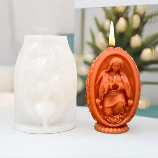 Egg Mary Candle Silicone Mold MB187