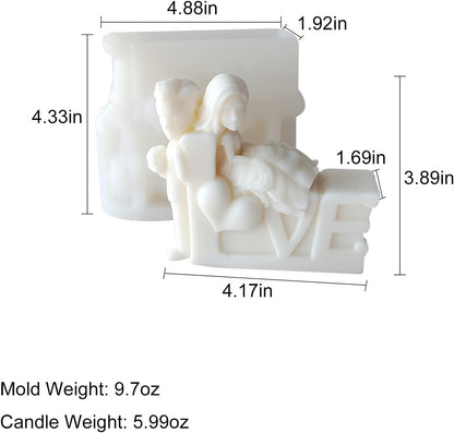 Love Couple Candle Mold MB217
