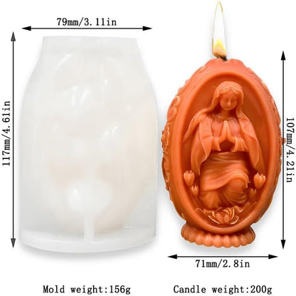 Egg Mary Candle Silicone Mold MB187