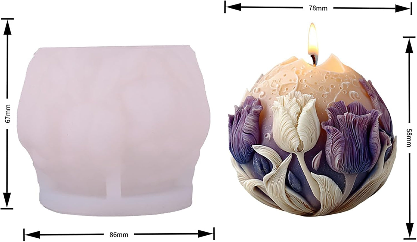 Rose With Moon Mold MB150