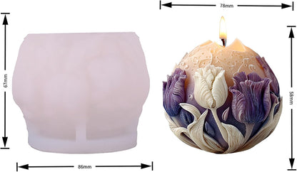 Rose With Moon Mold MB150