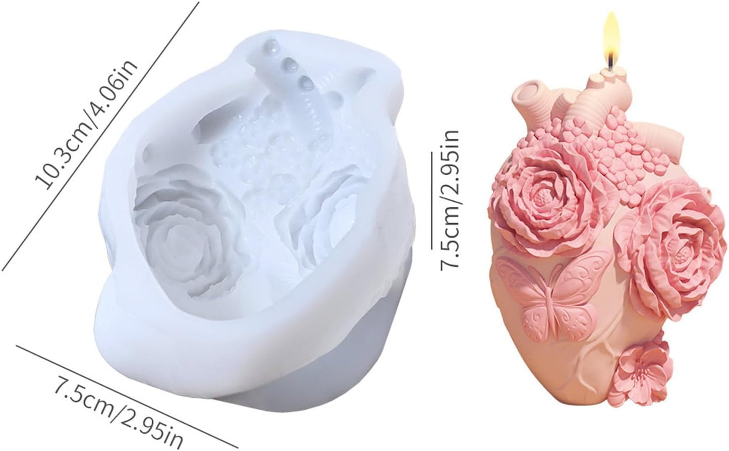 Heart Floral Mold MB184