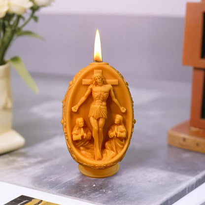 Jesus & Easter Egg Sculpture Candle Mold MB168