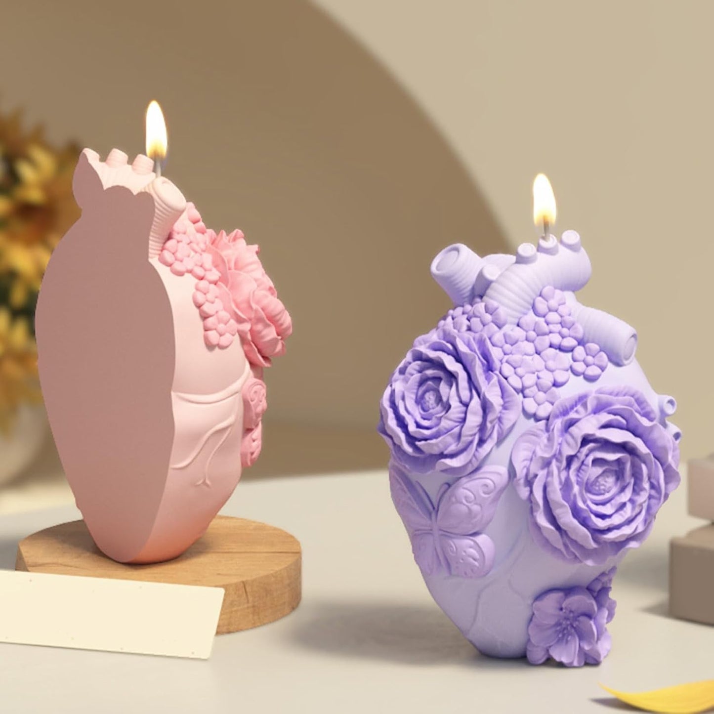 Heart Floral Mold MB184