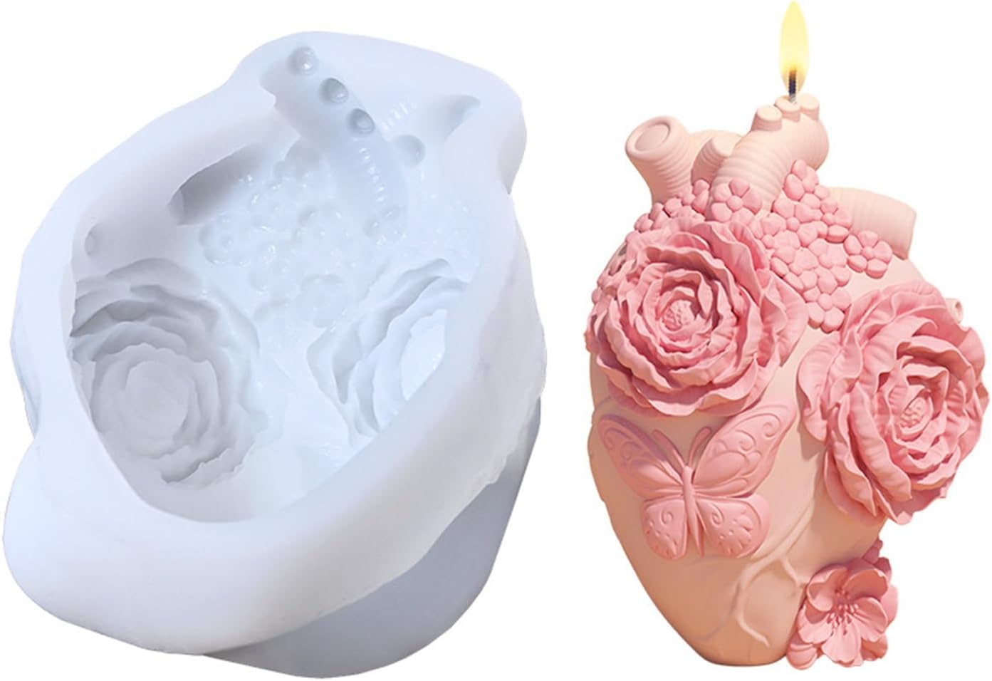 Heart Floral Mold MB184