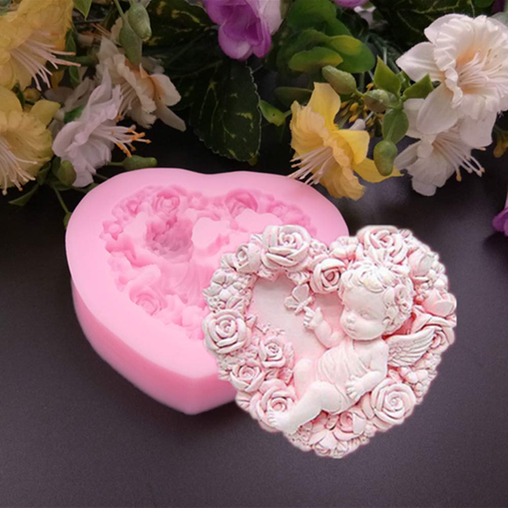 Angel Heart Candle Mold MB214