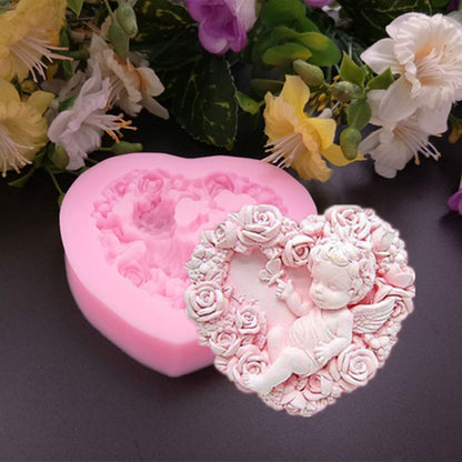 Angel Heart Candle Mold MB214