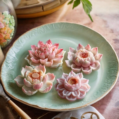 3D Lotus Candle Mold MB143