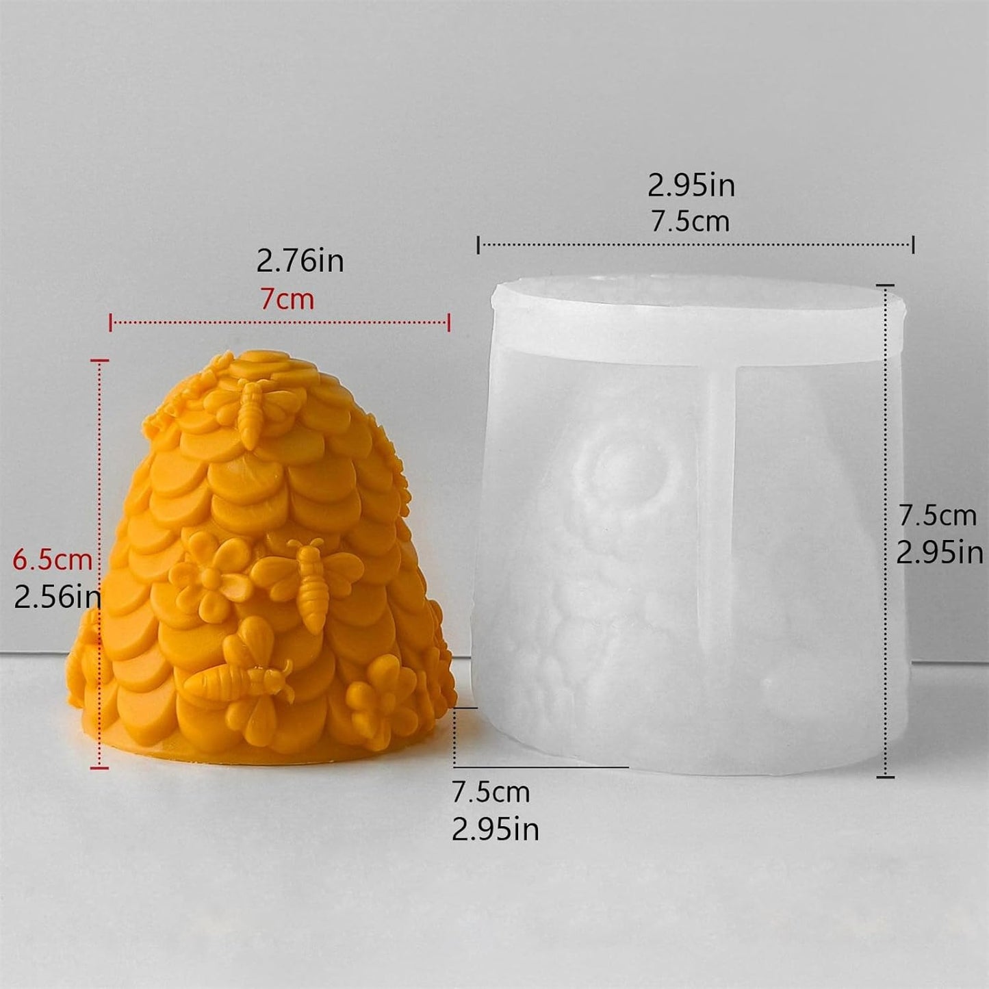 Bee Honeycomb Candle Silicone Mold MB164