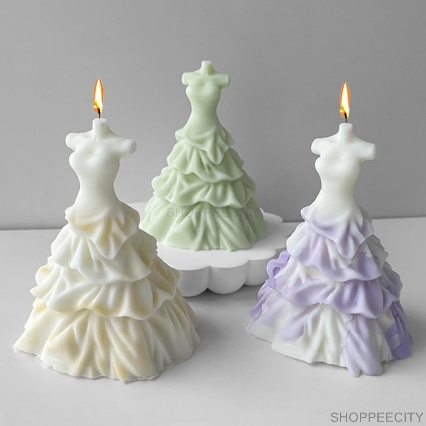 Women Wedding Dress Candle Mold MB090