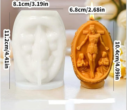 Jesus & Easter Egg Sculpture Candle Mold MB168
