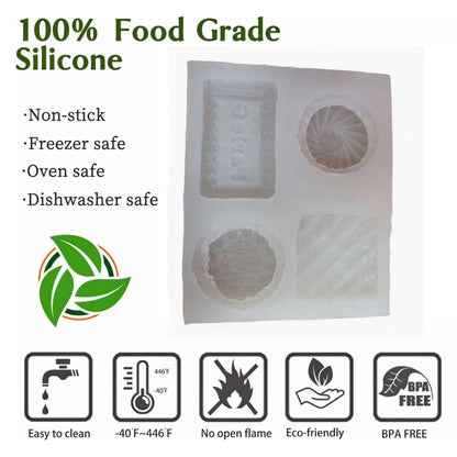4 Cavity Different Shape Biscuit Mold MB076