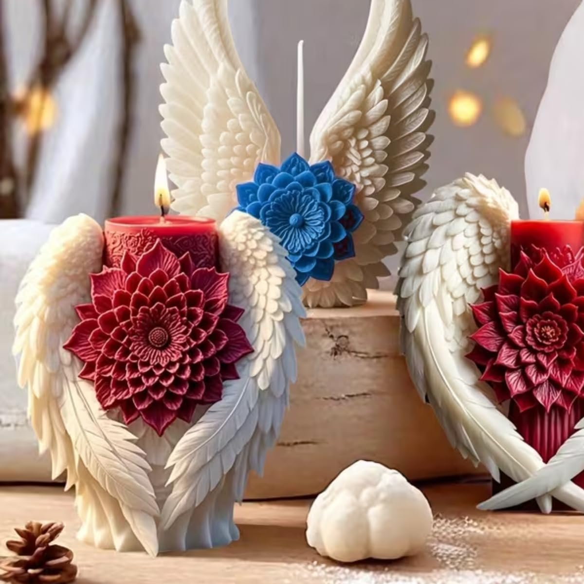Wings Pillar Shape Silicone Mold MB110