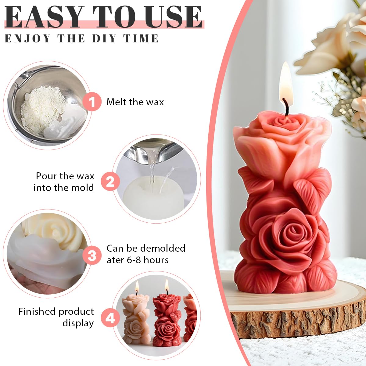 Rose Flower Pillar MB032