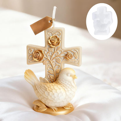 Cross Bird Flower Mold MB108